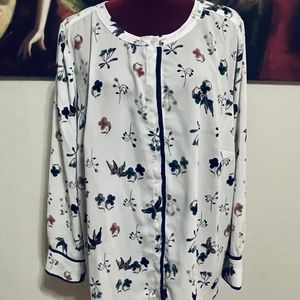 Plus size Floral Button Down Shirt
